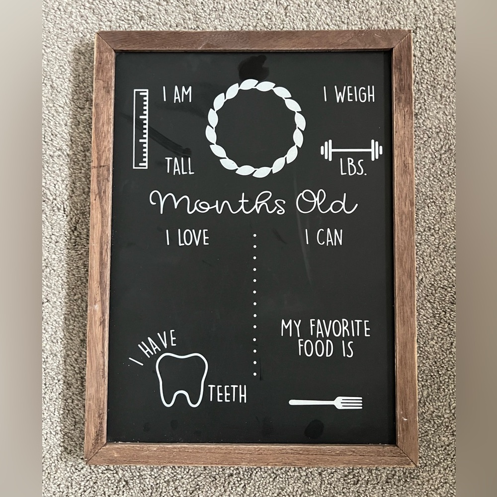 Black and White Milestone Chalkboard